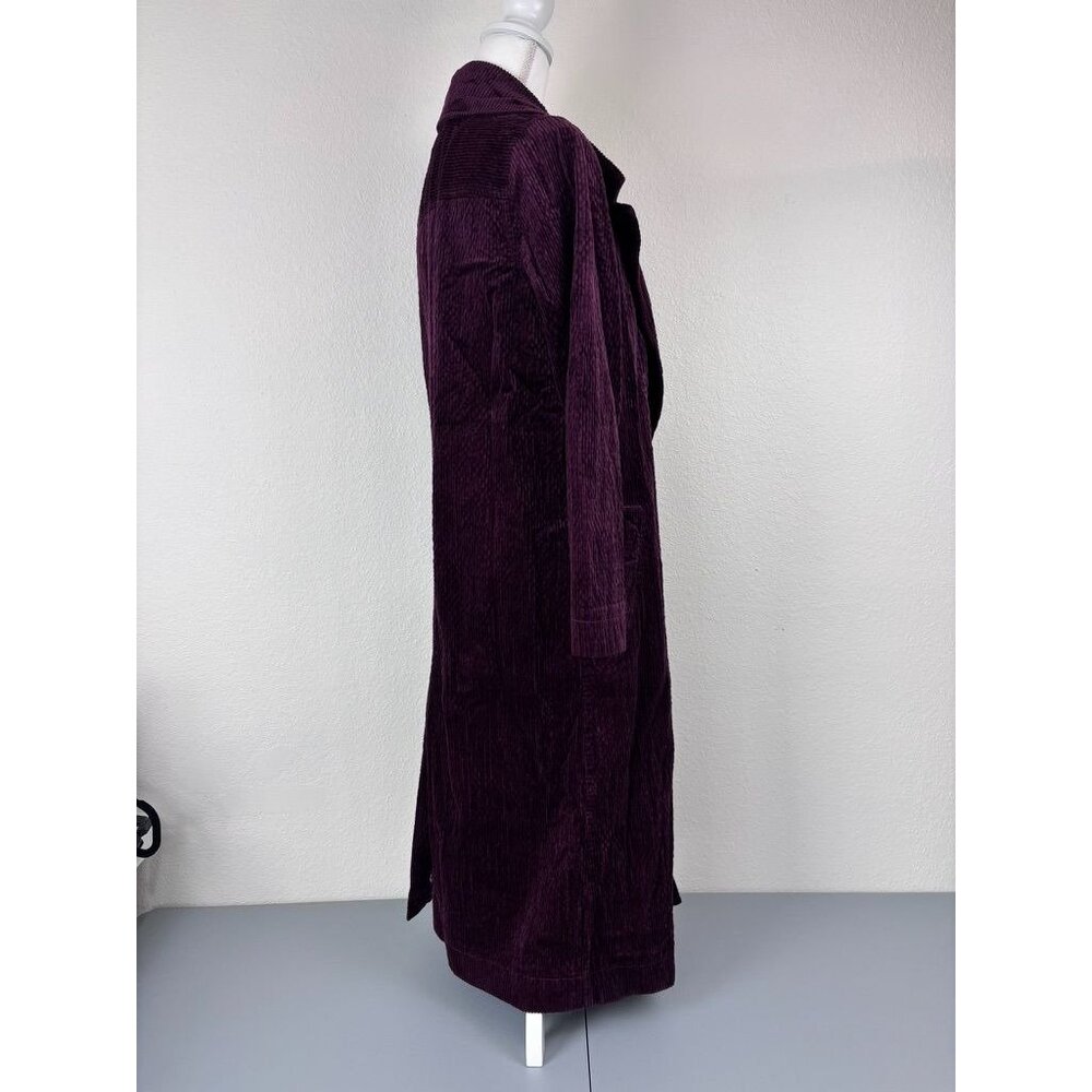 By Anthropologie women's‎ 4 dark maroon corduroy duster jacket gothic lined - Picture 8 of 15